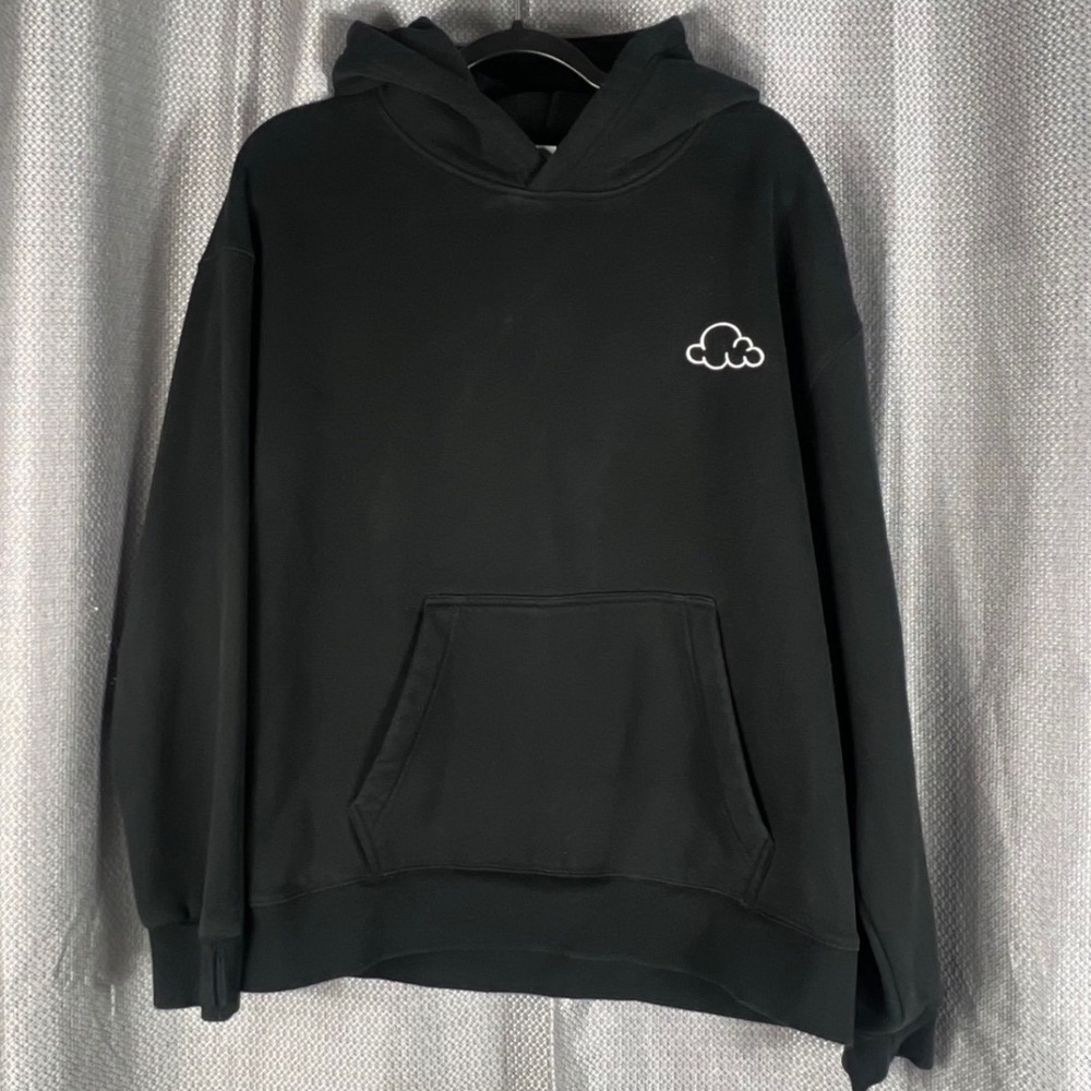 Cloud Nine Pullover Hoodie White Cloud Logo Streetwear. Black 
Mens Medium